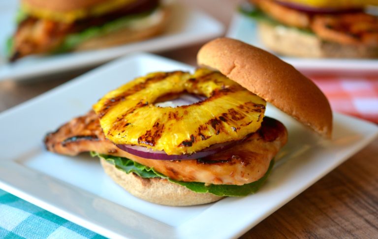 Grilled Teriyaki Chicken and Pineapple Sandwiches