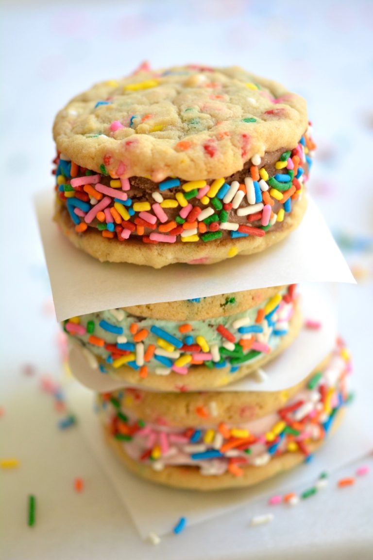 Confetti Ice Cream Sandwiches