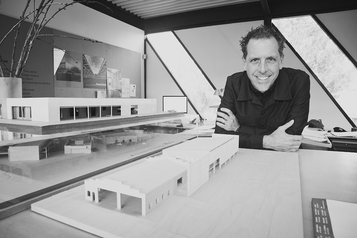 Jack DeBartolo with architectural model