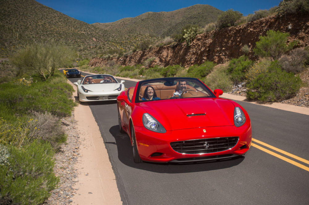 Ferraris on a road