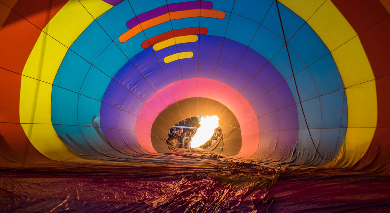 inside of hot air balloon