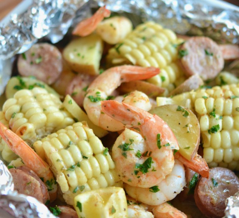 Grilled Cajun Shrimp Foil Packets