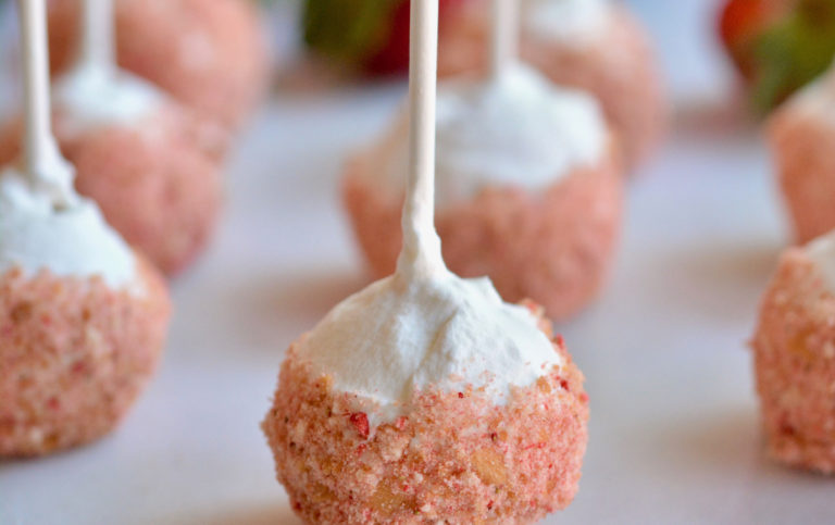 Strawberry Shortcake Ice Cream Pops
