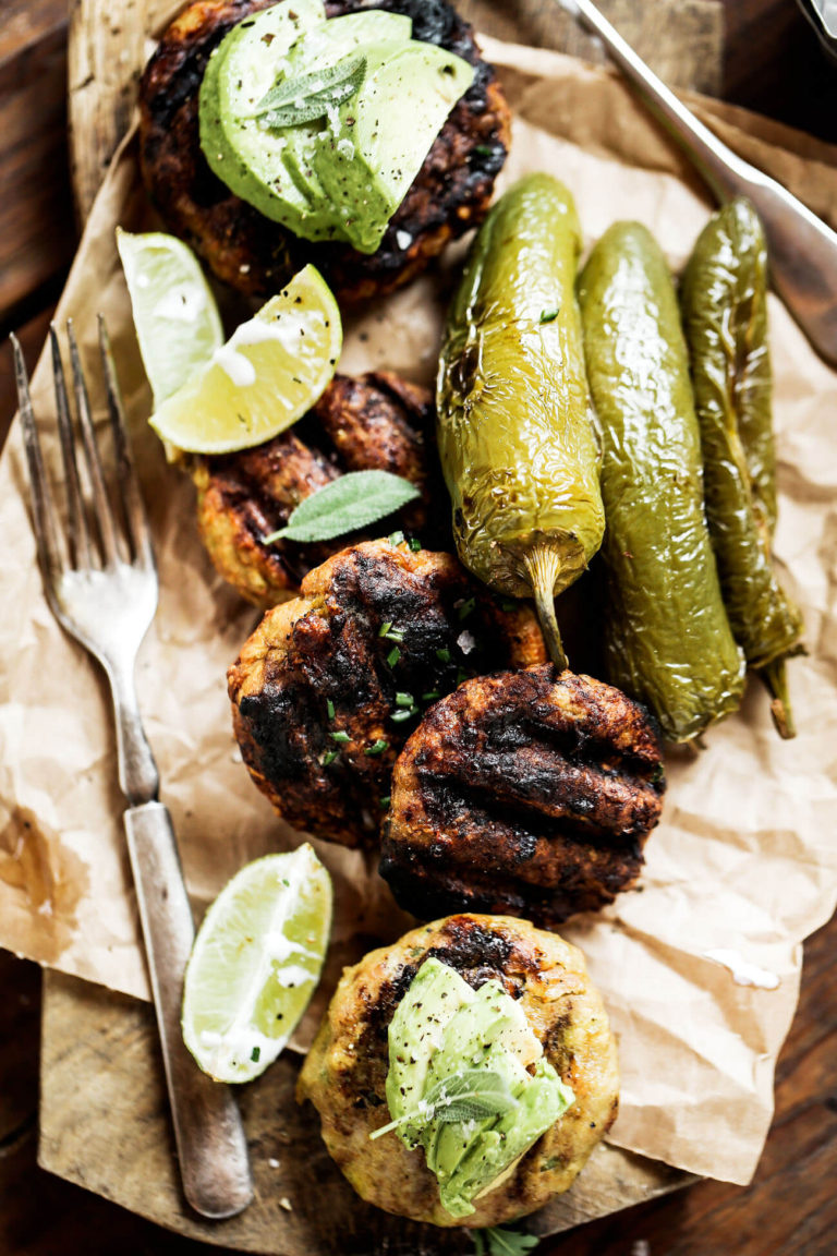 Spicy Grilled Avocado Chicken Burgers