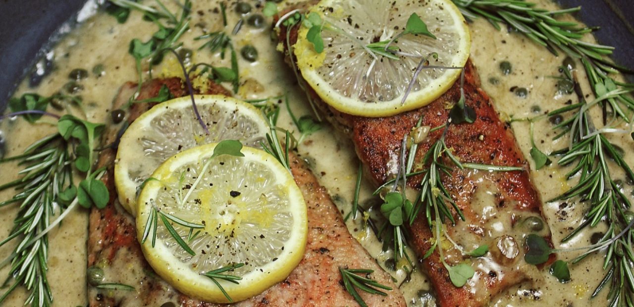 Lemon Rosemary Salmon Piccata Recipe Images Arizona
