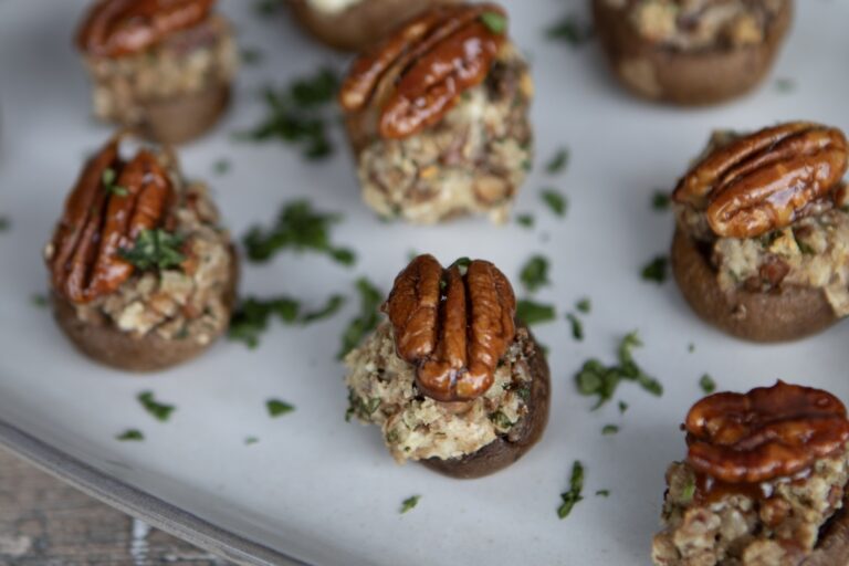 Pecan-Stuffed Mushrooms