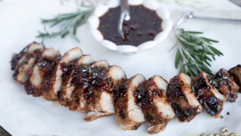 Balsamic Fig Grilled Pork Tenderloin