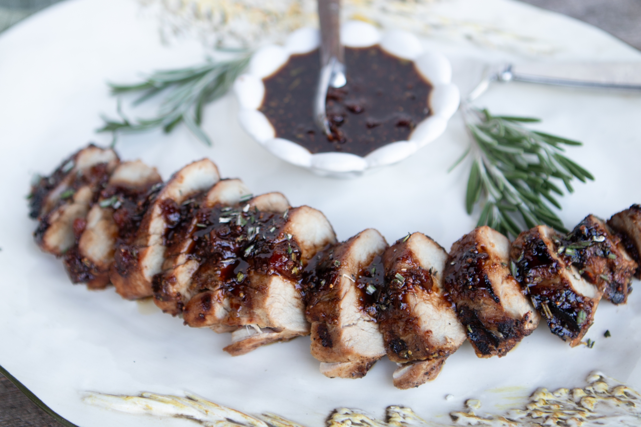 Balsamic Fig Grilled Pork Tenderloin